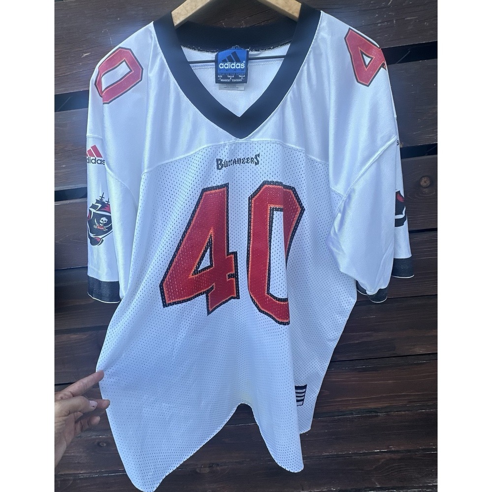 Vtg Mike Alstott #40 Tampa Bay Buccaneers Football Jersey Adidas Adult Sz Large